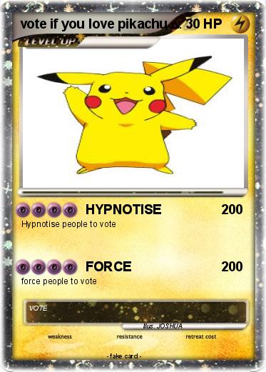 Pokemon vote if you love pikachu
