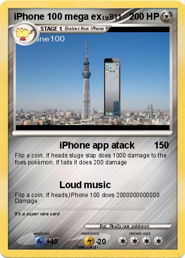 Pokemon iPhone 100 mega ex