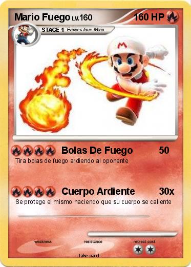 Pokemon Mario Fuego