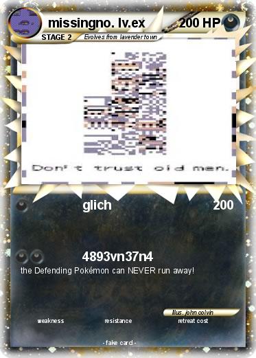 Pokemon missingno. lv.ex
