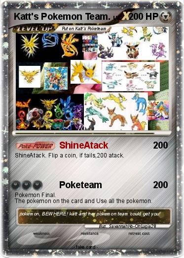 Pokemon Katt's Pokemon Team.