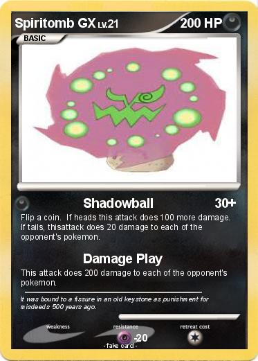 Pokemon Spiritomb GX