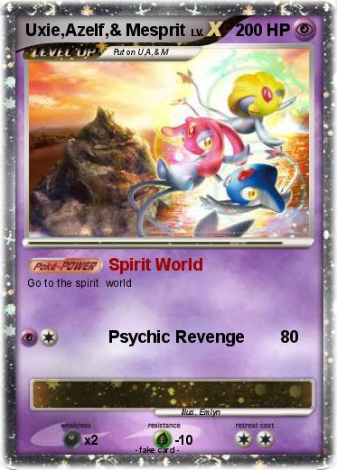 Pokemon Uxie,Azelf,& Mesprit