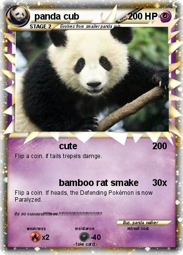 Pokemon panda cub