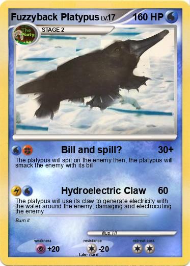Pokemon Fuzzyback Platypus