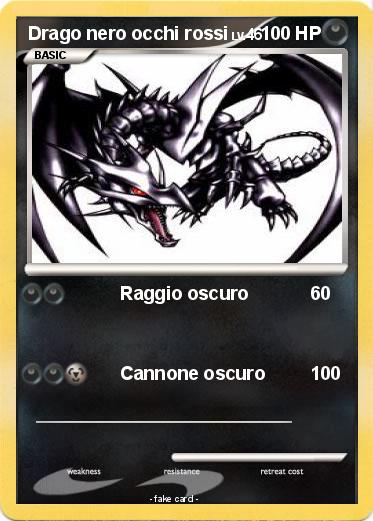 Pokemon Drago nero occhi rossi