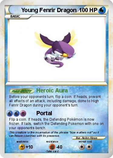 Pokemon Young Fenrir Dragon