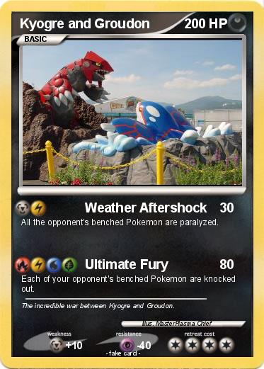 Pokemon Kyogre and Groudon