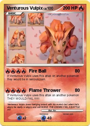 Pokemon Venturous Vulpix