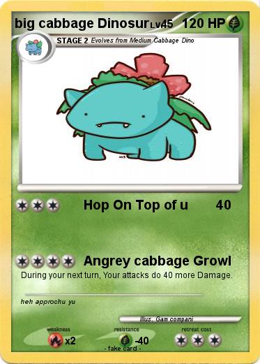 Pokemon big cabbage Dinosur
