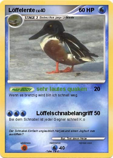 Pokemon Löffelente
