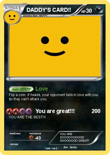 Pokemon DADDY'S CARD!!