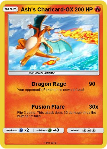 Pokemon Ash's Charicard-GX