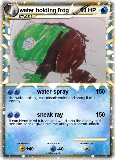 Pokemon water holding frog
