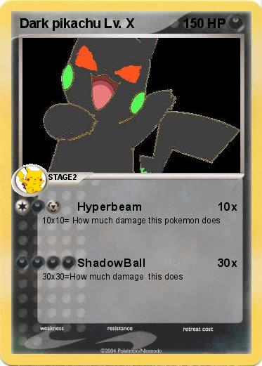 Pokemon Dark pikachu Lv. X