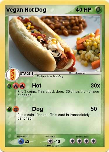 Pokemon Vegan Hot Dog