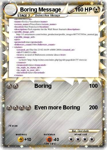 Pokemon Boring Message
