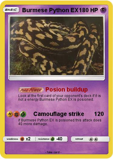 Pokemon Burmese Python EX