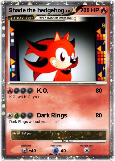 Pokemon Shade the hedgehog