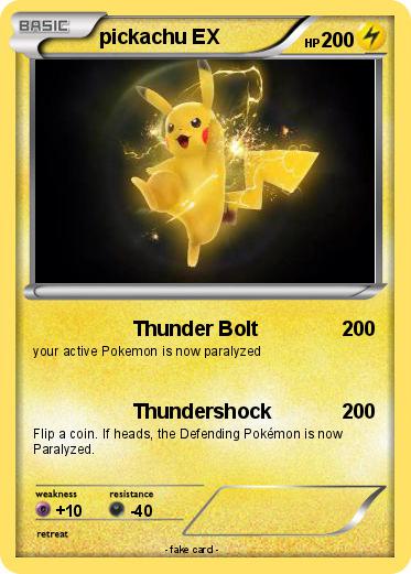 Pokemon pickachu EX