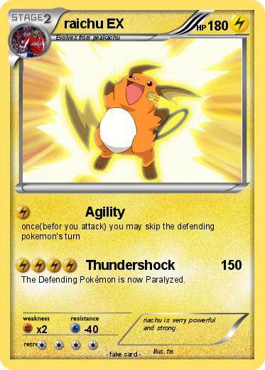 Pokemon raichu EX