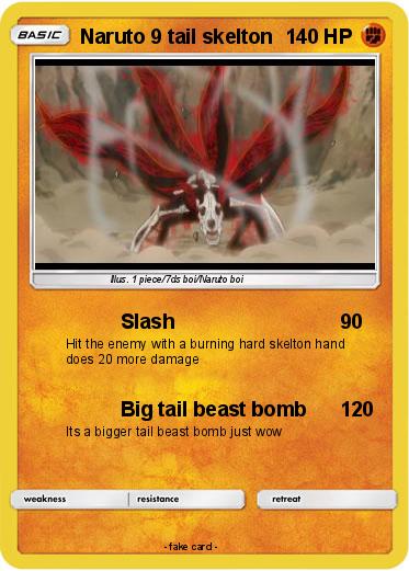 Pokemon Naruto 9 tail skelton