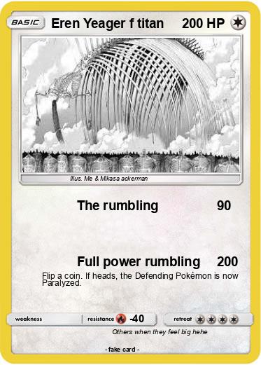 Pokemon Eren Yeager f titan