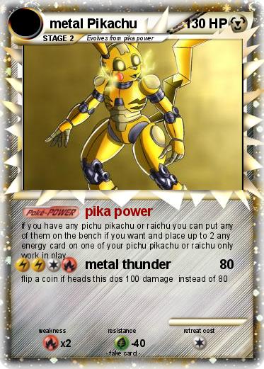 Pokemon metal Pikachu