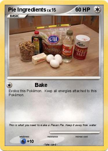Pokemon Pie Ingredients