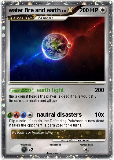 Pokemon water fire and earth