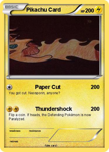 Pokemon Pikachu Card