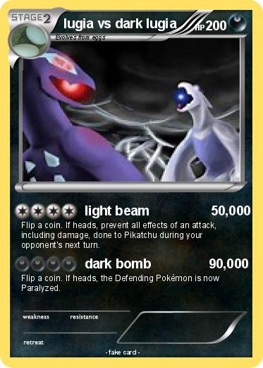 Pokemon lugia vs dark lugia