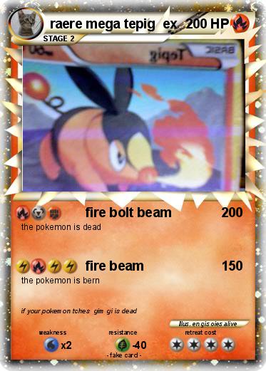 Pokemon raere mega tepig  ex