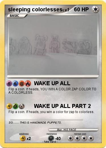 Pokemon sleeping colorlesses