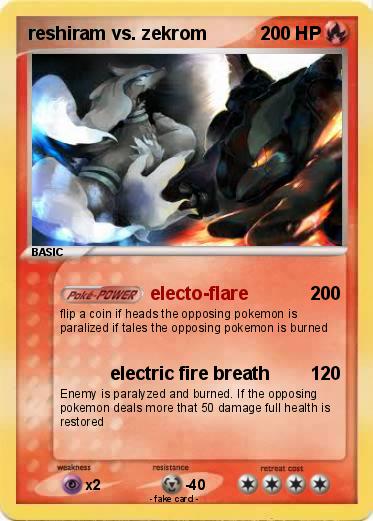 Pokemon reshiram vs. zekrom