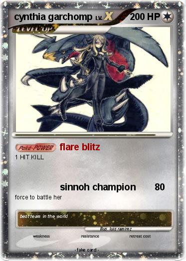 Pokemon cynthia garchomp