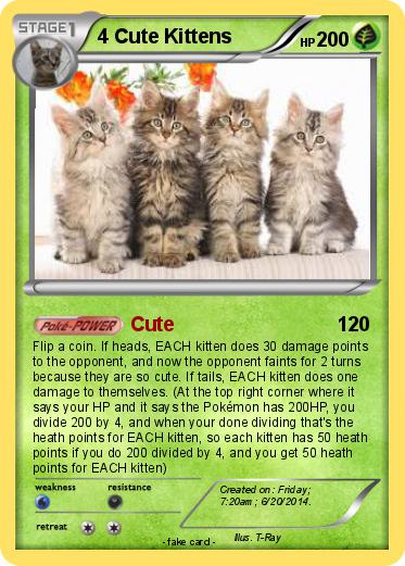 Pokemon 4 Cute Kittens