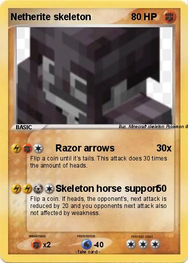 Pokemon Netherite skeleton