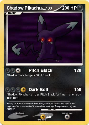 Pokemon Shadow Pikachu