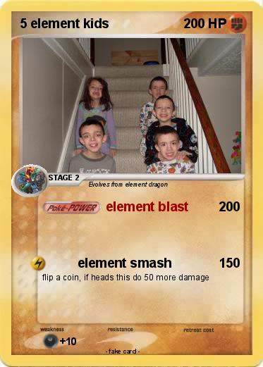 Pokemon 5 element kids
