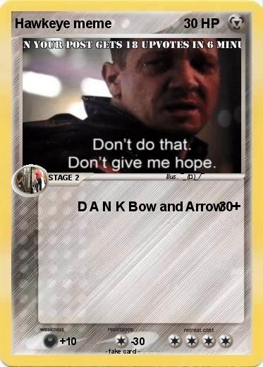 Pokemon Hawkeye meme
