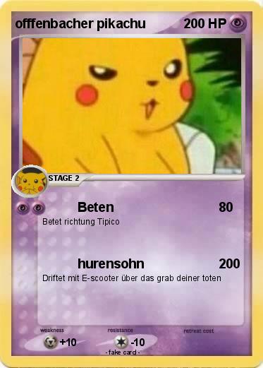 Pokemon offfenbacher pikachu