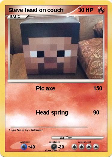 Pokemon Steve head on couch