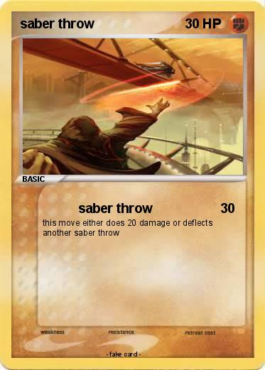 Pokemon saber throw