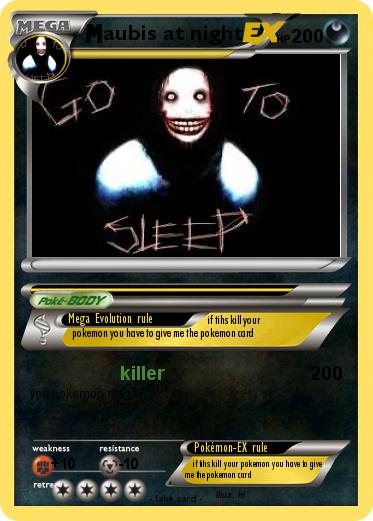 Pokemon aubis at night