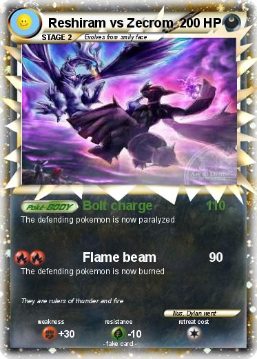 Pokemon Reshiram vs Zecrom