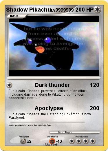 Pokemon Shadow Pikachu
