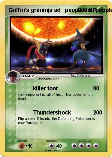 Pokemon Griffin's greninja ad   people and people given the green ninja Annlou Karia I
