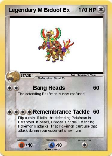 Pokemon Legendary M Bidoof Ex