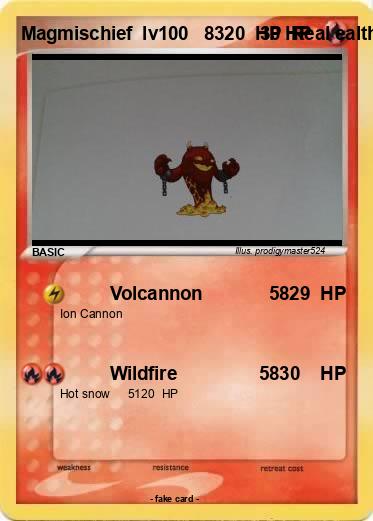 Pokemon Magmischief  lv100   8320  HP  Real ealth
